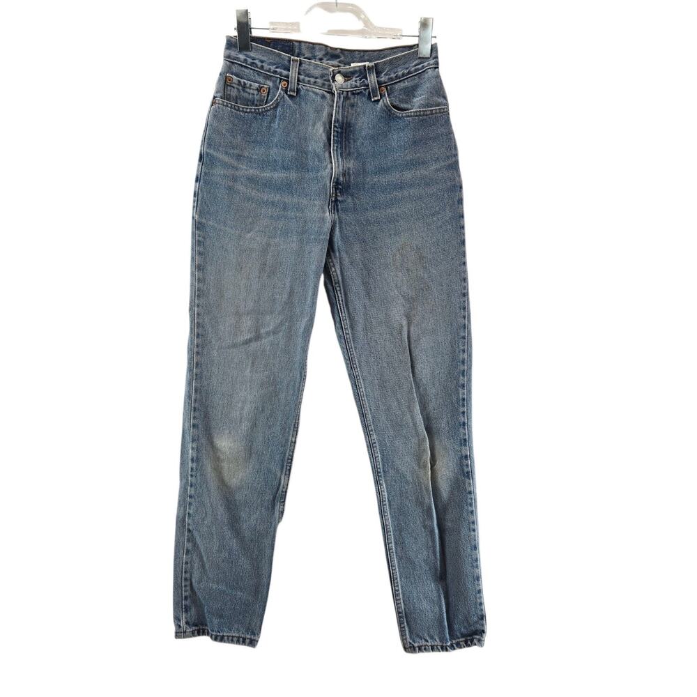 Vintage Levi's 28 Waist 512‎ Slim Straight 90's Grunge 100% Cotton High Rise